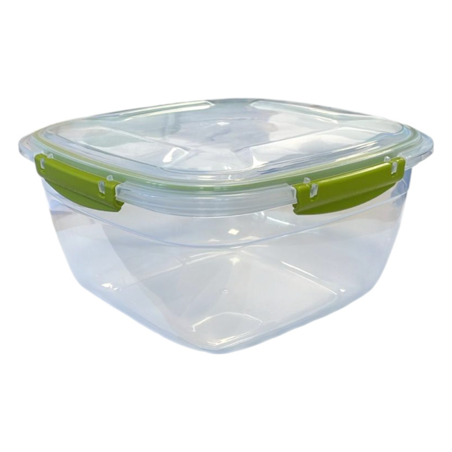 Caserola din plastic patrata cu Click 3.75l QS140 CNN51084
