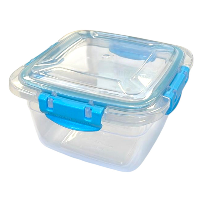 Caserola din plastic patrata cu Click 13x6cm 500ml QS136 CNN51080