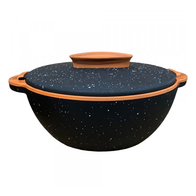 Caserola Termos MICA Solitaire Agora cu Capac Negru Orange 1l SS1213 DNC CNN
