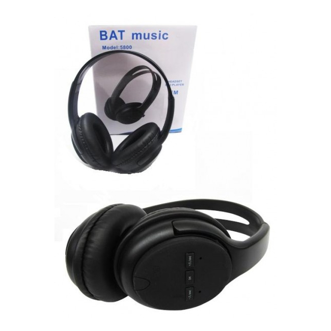 Casti Wireless MP3 Radio BAT Music FM 5800