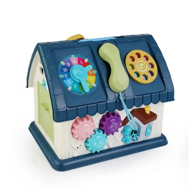 Casuta Interactiva Multifunctionala Albastra 25.5x18x21cm HL2023-5 CWT