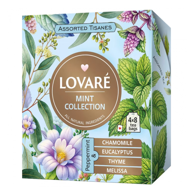 Ceai asortat Mint Collection Lovare 32 pliculete 4 arome plante 41.6g MGR34929