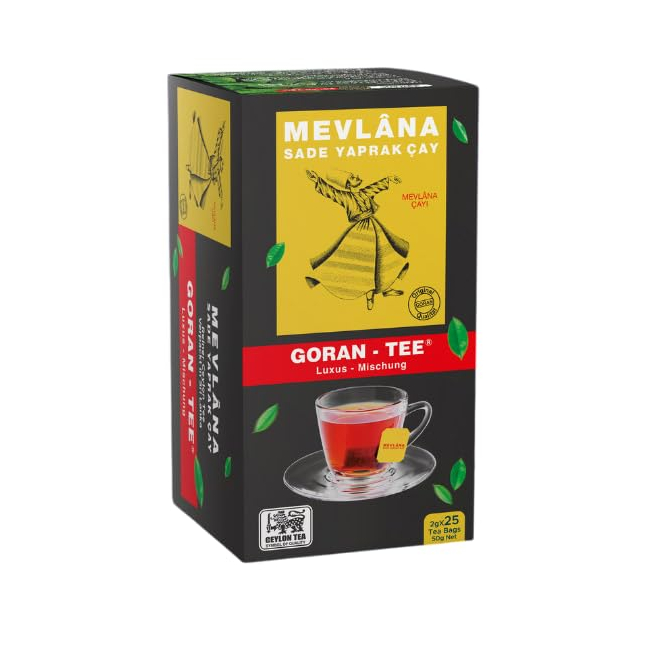 Ceai negru Goran Tee Luxus Mevlana 50g 25 Plicuri MGR