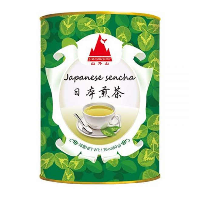 Ceai verde japonez Sencha Shan Wai Shan la cutie cu capac SWS 50g MLL