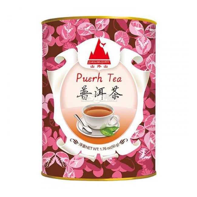Ceai verde Pu-Erh Shan Wai Shan la cutie cu capac SWS 50g MLL