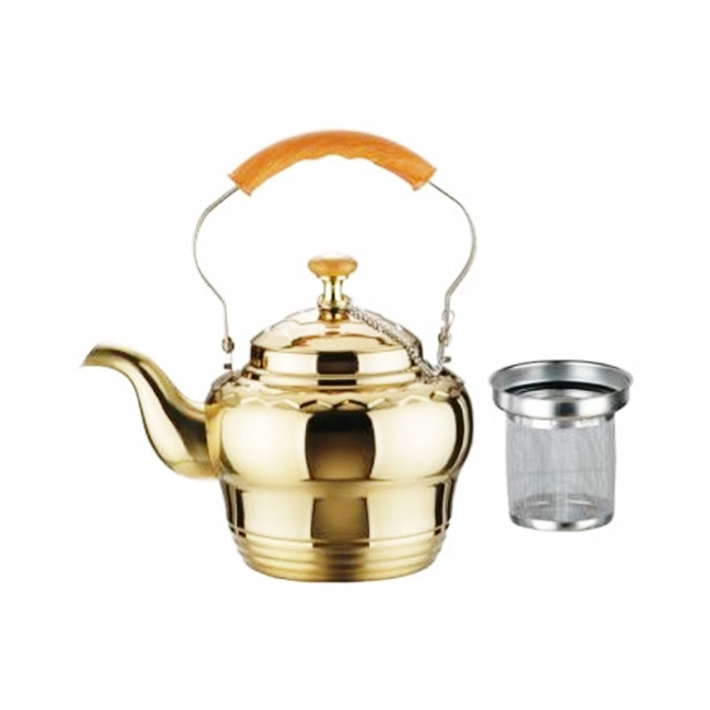 Ceainic din inox auriu cu sita BH9616 1L
