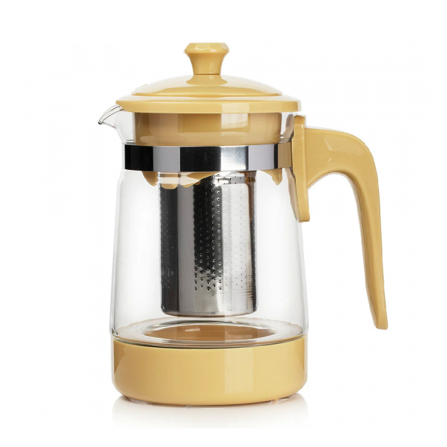 Ceainic Sticla 900ml cu Infuzor Inox maner plastic Y1 WX WX DNC35329