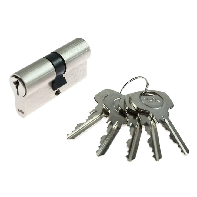 Cilindru siguranta Yale 600 alama satin nichel 5 chei 30x30mm MNR3809