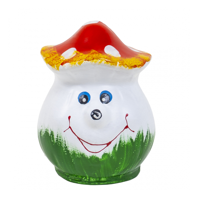 Ciuperca decorativa gradina ceramica smiley 14x12cm Zilan EXT 10210