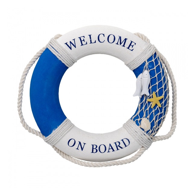 Colac decorativ pentru vapor Welcome 30cm albastru Zilan ZTS8041