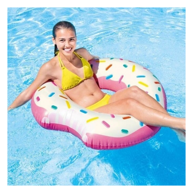 Colac Inot Gonflabil Tip Gogoasa Glazurata 107x99cm Donut Intex 56265