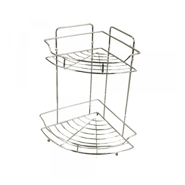 Coltar baie 2 polite din Inox Zilan ZLN7945