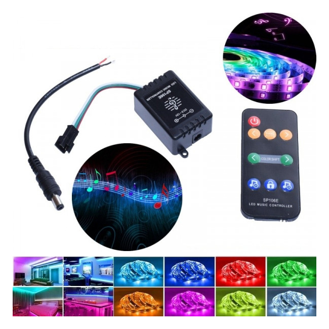 Controler cu Telecomanda LED Music Pixel SP106E 2811 2812 18A110 XXM