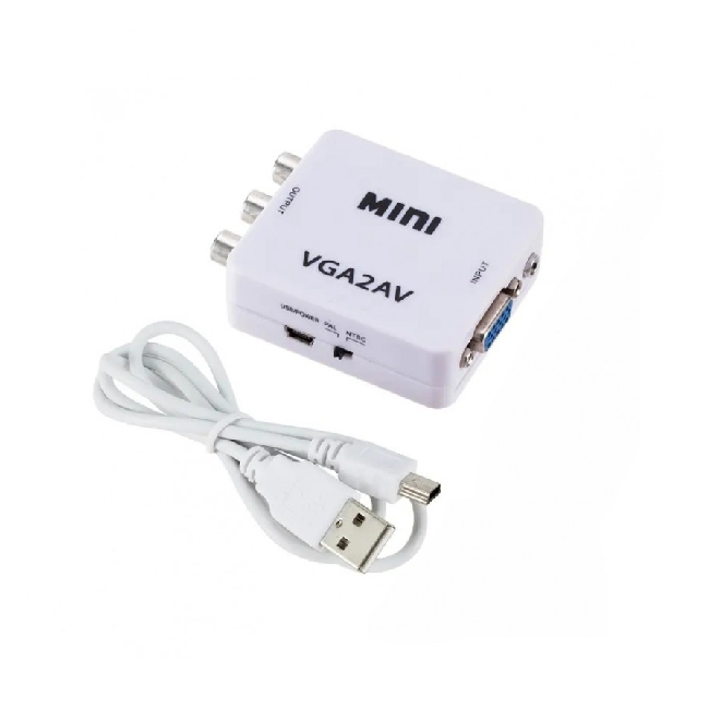 Convertor mini VGA2AV VGA 3RCA HDV-555 2C031 XXM