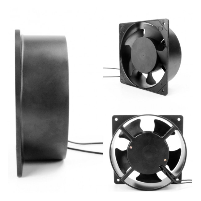 Cooler Ventilator Metalic Patrat Rotund 220V 0.14A 120x120x38mm 14H006 XXM