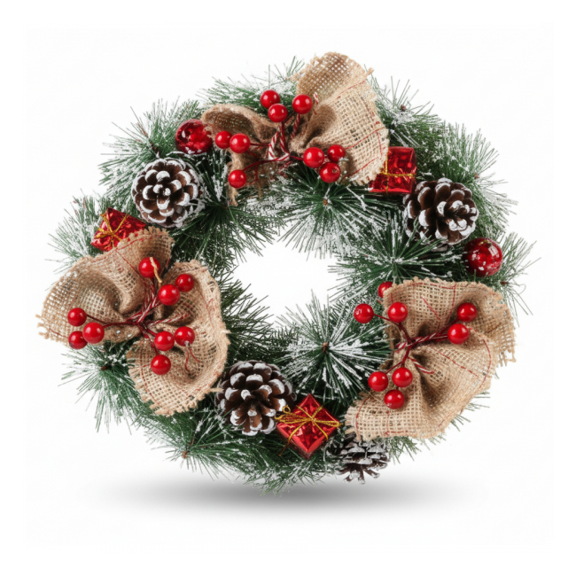 Coronita Artificiala Craciun 30cm REN AURIU Grunberg CDC338
