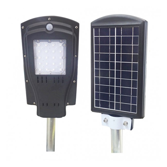 Corp de Iluminat Exterior 20LED 8W Solar cu Senzor Lumina si Miscare