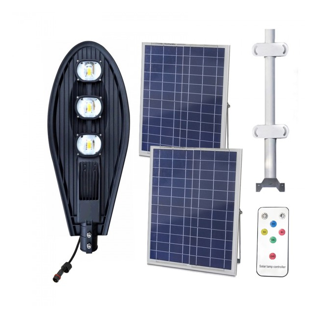 Corp Iluminat 150W 3xCOBLED 50W Solar Senzor, Suport, Telecomanda