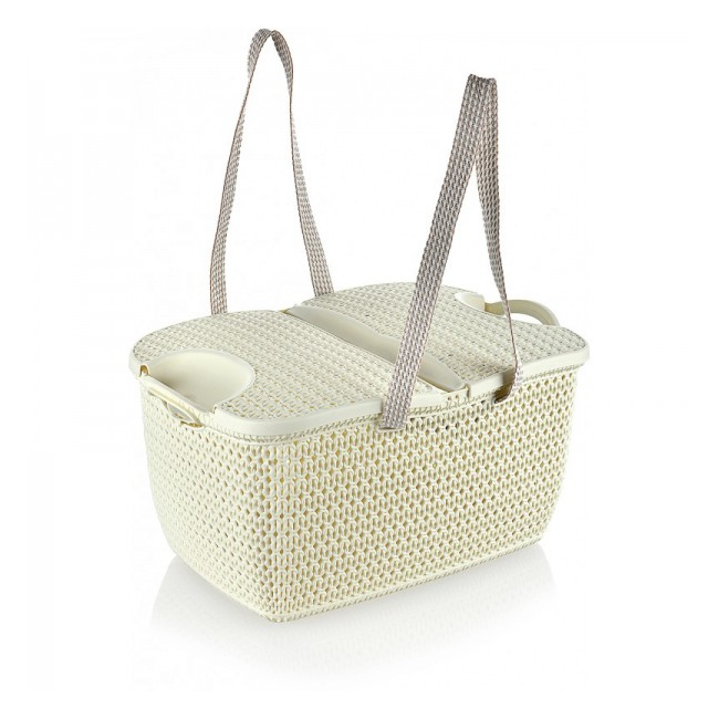 Cos de Picnic 27 Litri 49x32x24cm Tuffex TP4016 Crem