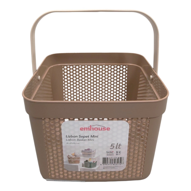 Cos depozitare cu maner 5L 20x21x15.5cm Emhouse EP-1559 CNN50518
