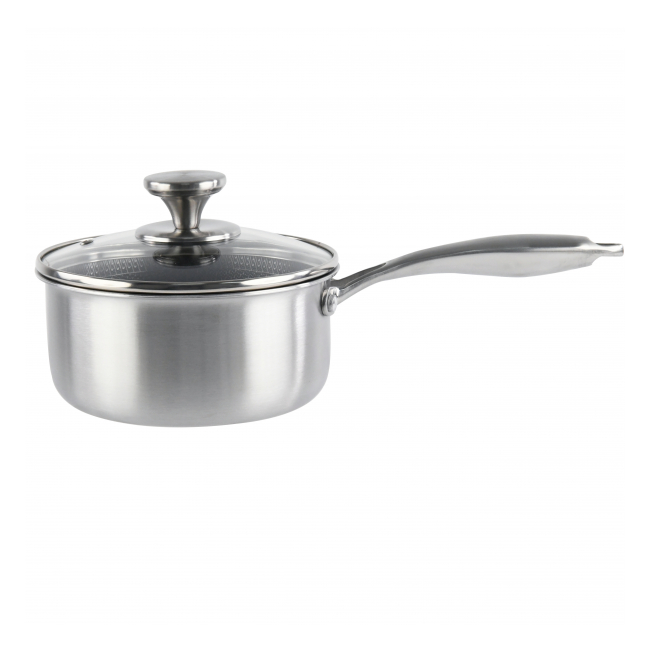 Cratita Inox capac sticla invelis honeycomb 16cm 1.50L Grunberg GR9716