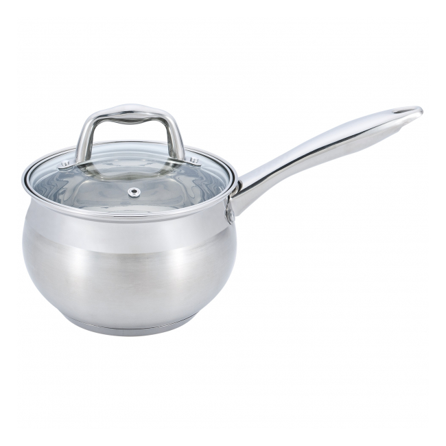 Cratita Inox cu capac sticla 16cm 2.1L Winner WR1275 JGR