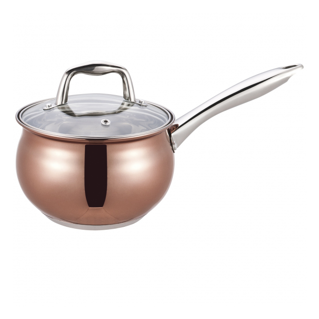Cratita Inox cu capac sticla 16cm 2.1L Winner WR1279 JGR