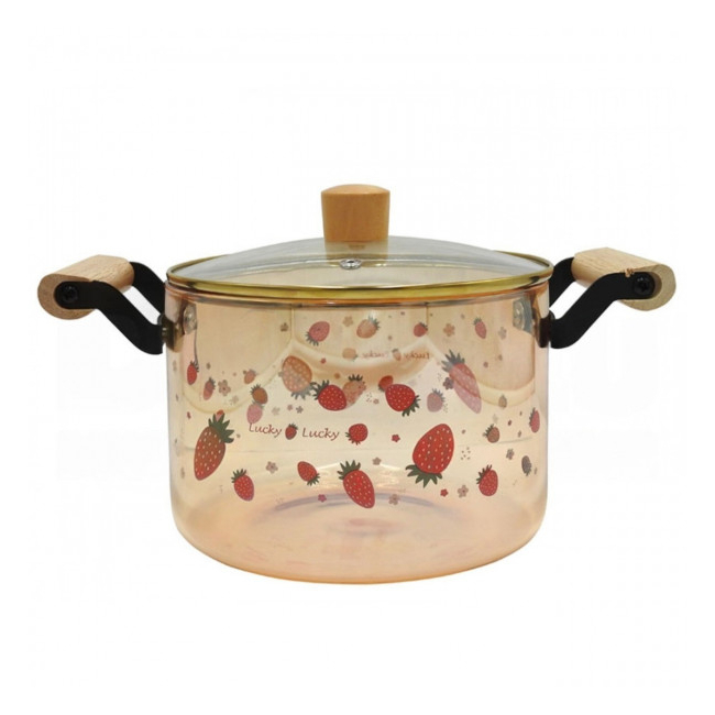 Cratita sticla borosilicata decor cu capac DIV. MODELE 4.5L WEI A-16057 DNC63028