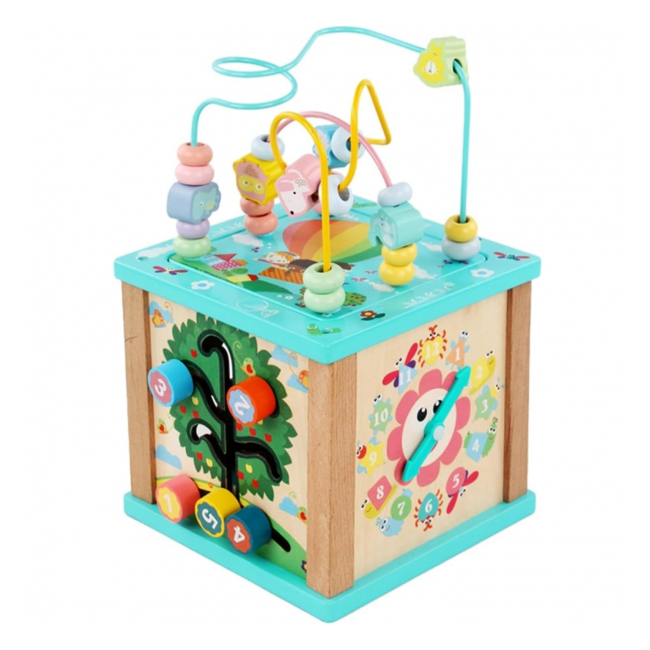 Cub multifunctional cu activitati lemn Mappy Forest CUBE0106 CWT