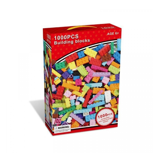 Cuburi de construit cu 1000 piese plastic pentru copii X502 CWT