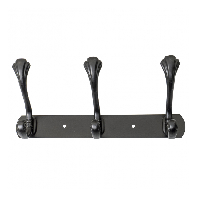Cuier metalic 3 agatatori 24.5cm negru Zilan ZTS8146