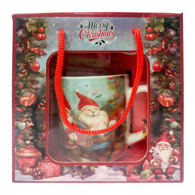 Cutie Cadou Cana Ceramice cu Lingurita Div.Modele Craciun WEI SD-00614 DNC64973