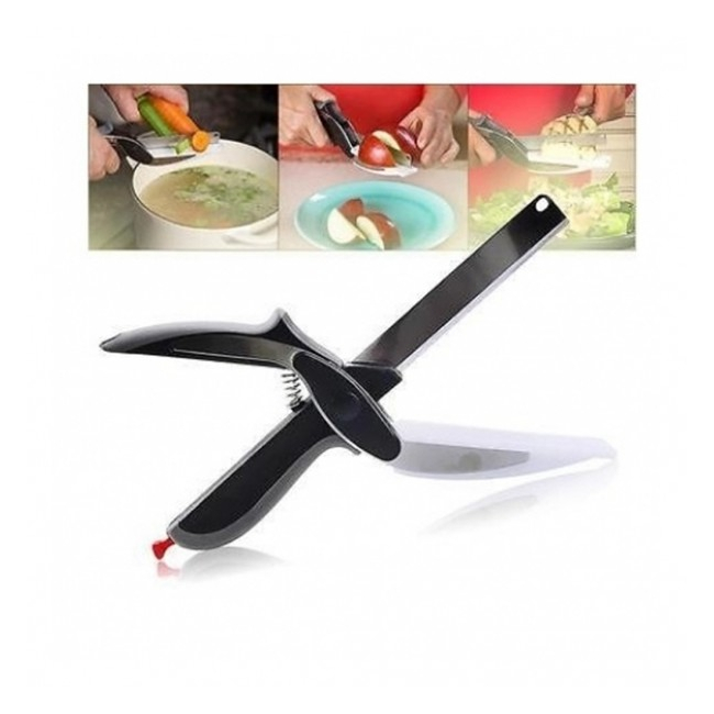 Cutit 2in1 tip Foarfeca Bucatarie Multifunctionala tip Magic Clever Cutter