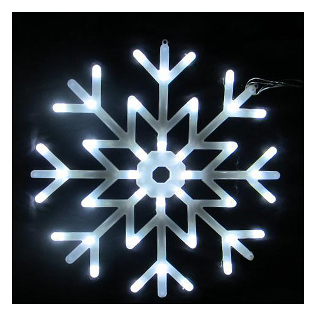 Decoratiune Luminoasa de Craciun Fulg de Nea 40cm LED Alb Rece TO