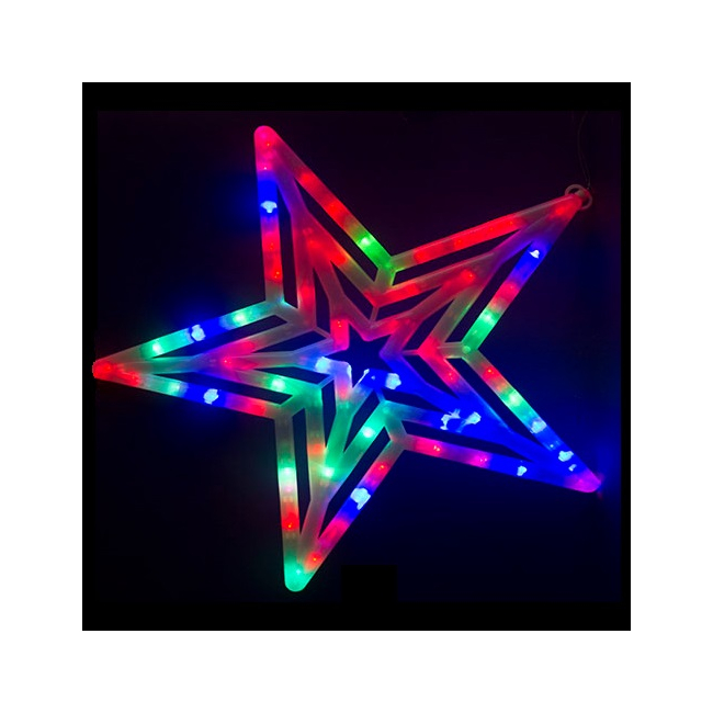 Decoratiune Luminoasa de Craciun Stea 40cm LEDuri Multicolore