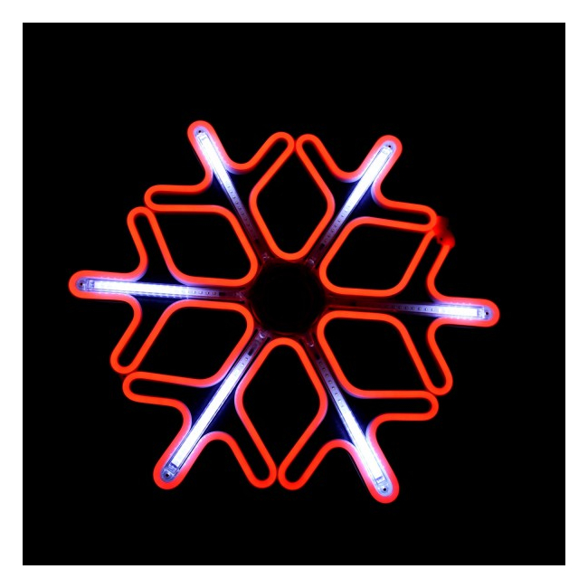 Decoratiune Neon LED Joc DIGITAL 2 Fete Fulg Nea 60x60cm Rosu