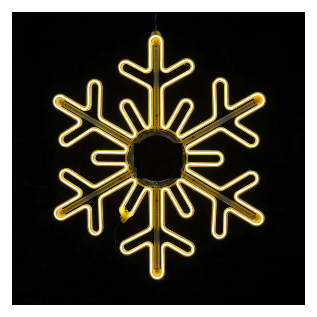 Decoratiune Neon LED Joc DIGITAL 2 Fete Fulg Nea 80x80cm Alb Cald SBN