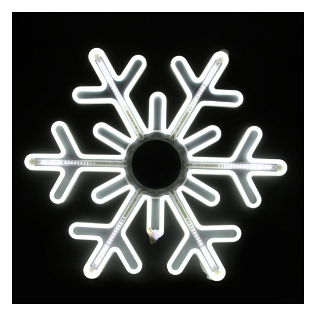 Decoratiune Neon LED Joc DIGITAL 2 Fete Fulg Nea 80x80cm Alb Rece SBN