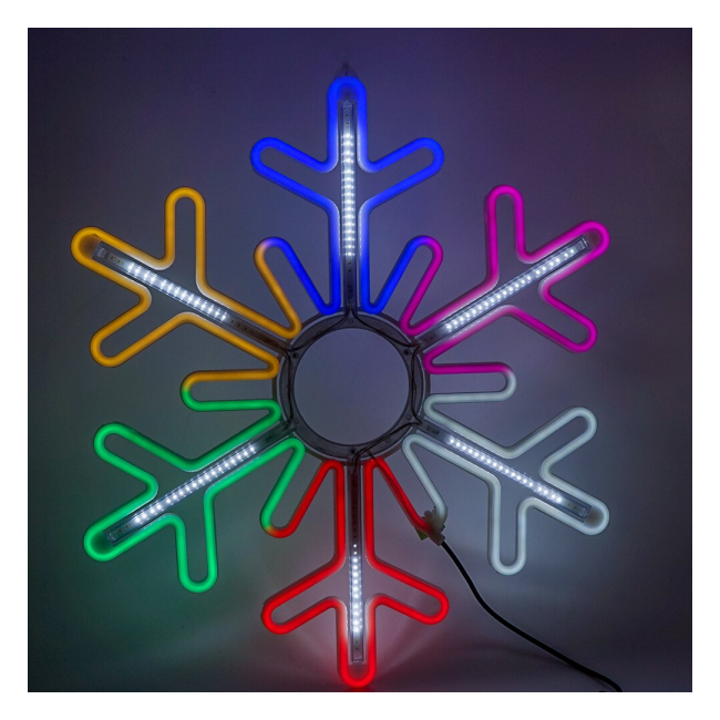 Decoratiune Neon LED Joc DIGITAL 2 Fete Fulg Nea 80x80cm Multicolor SBN