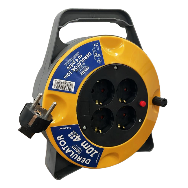 Derulator 10m 4 prize 3x1.5mm Gelux GL-DR4T1510 CNN51367