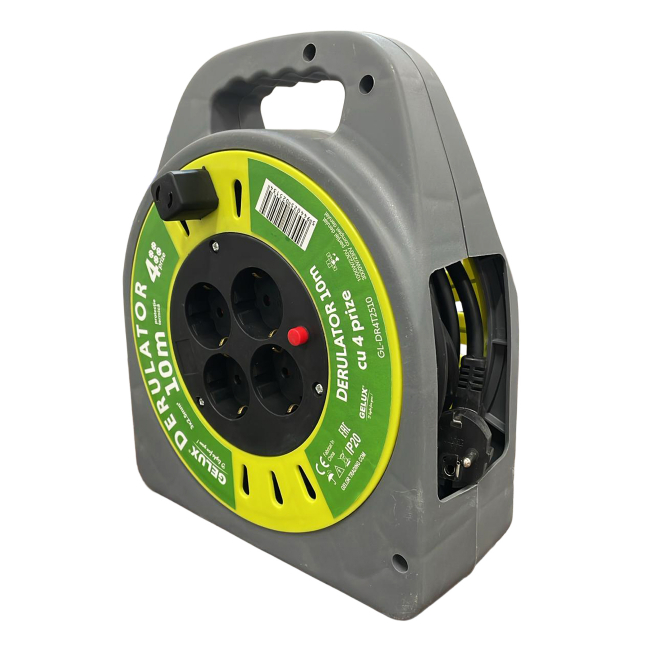 Derulator 10m 4 prize 3x2.5mm Gelux GL-DR4T2510 CNN51369