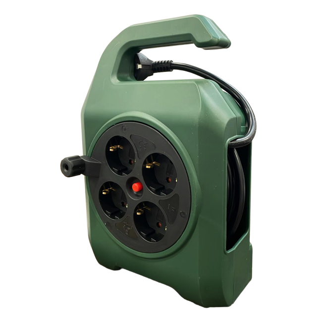 Derulator 5m 4 prize 3x1.5mm Verde Gelux GL-DR4H1505 CNN51373