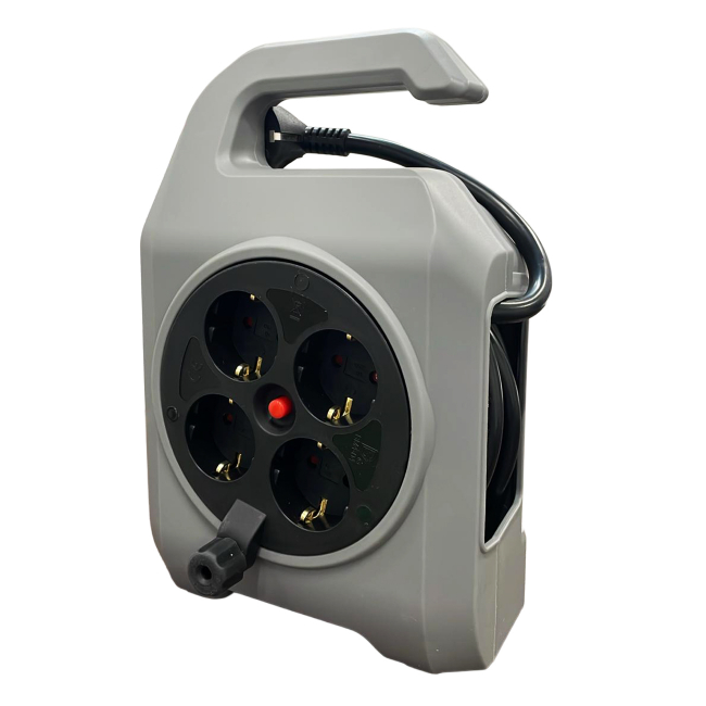 Derulator 5m 4 prize 3x2.5mm Gri Gelux GL-DR4H2505 CNN51374