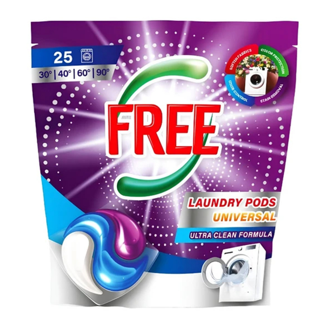 Detergent de Rufe Capsule Universal Free 25buc CNN50755