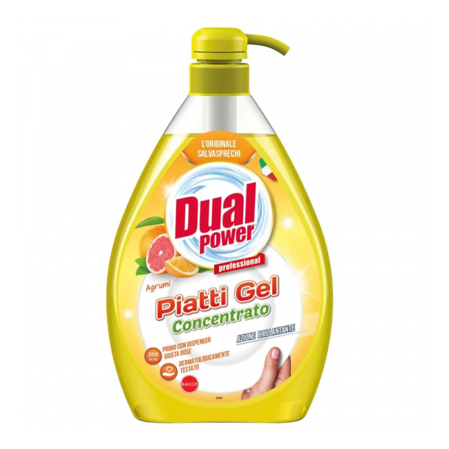 Detergent de vase Dual Power Piatti Gel 1000ml Citrice DNC21332
