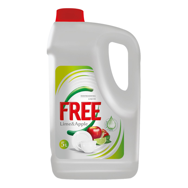 Detergent de Vase lichid Free 5L Aroma Mar si Lime CNN50780