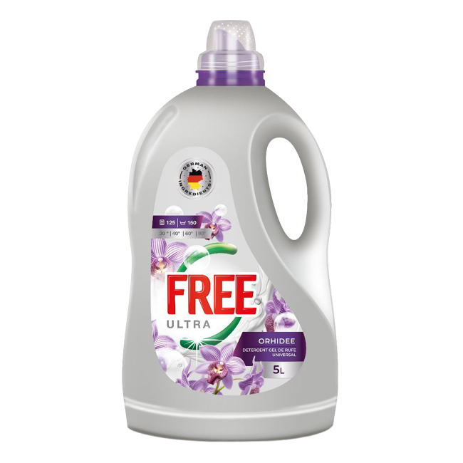 Detergent Gel de Rufe Lichid Ultra Free Orhidee Universal 5L CNN50770