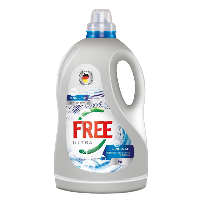 Detergent Gel de Rufe Lichid Ultra Free Original Universal 5L CNN50771
