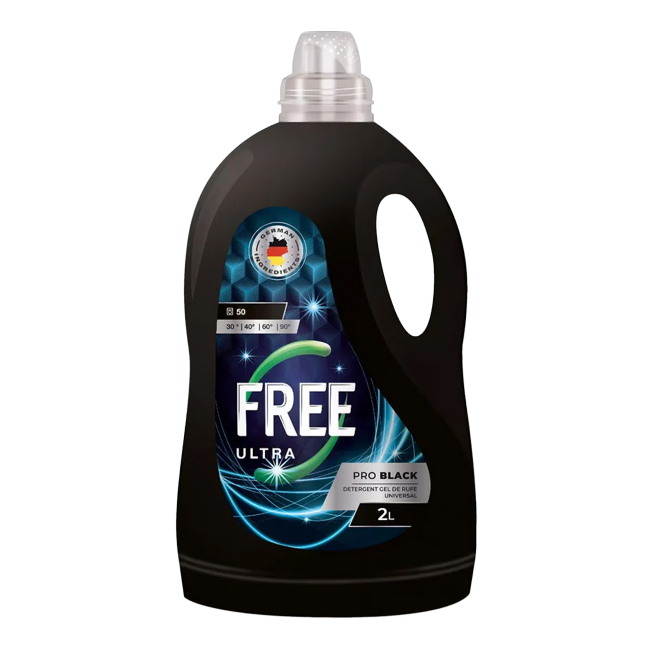Detergent Gel de Rufe Lichid Ultra Free Pro Black 2L CNN50764