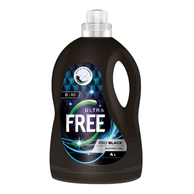 Detergent Gel de Rufe Lichid Ultra Free Pro Black 4L CNN50768
